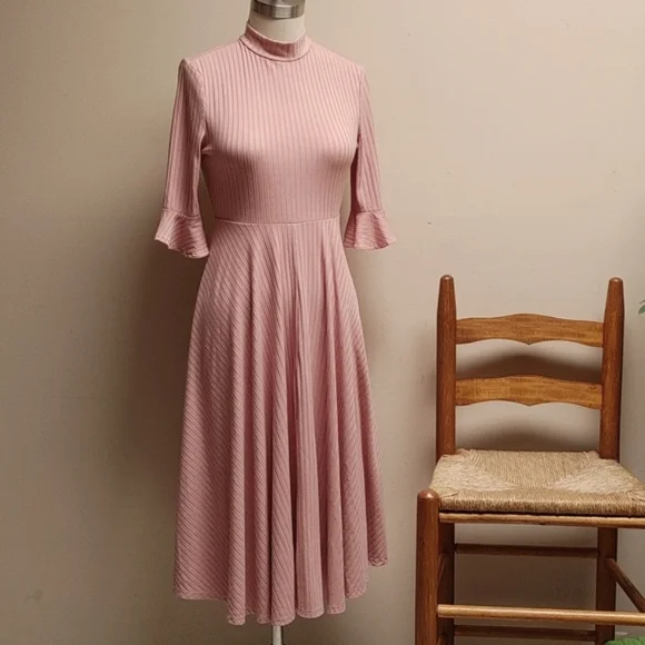 SHEIN | Dresses | Shein Fit Flare Ribbed Dress S | Poshmark